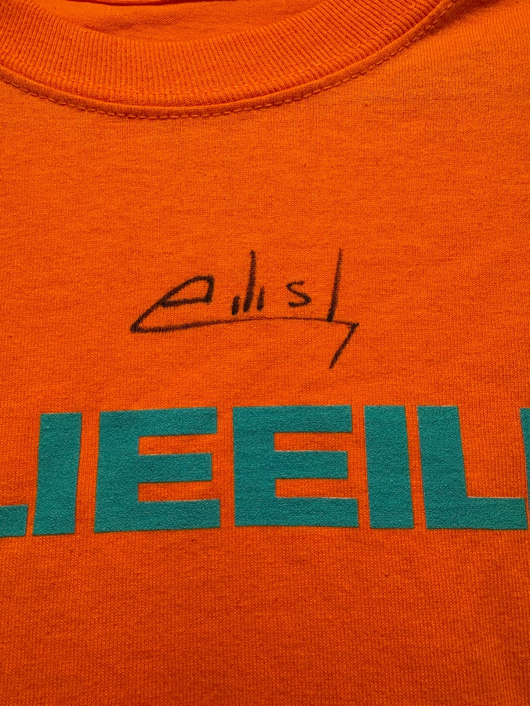 Autographed Billie Eilish Orange Tshirt - 2017 Tour